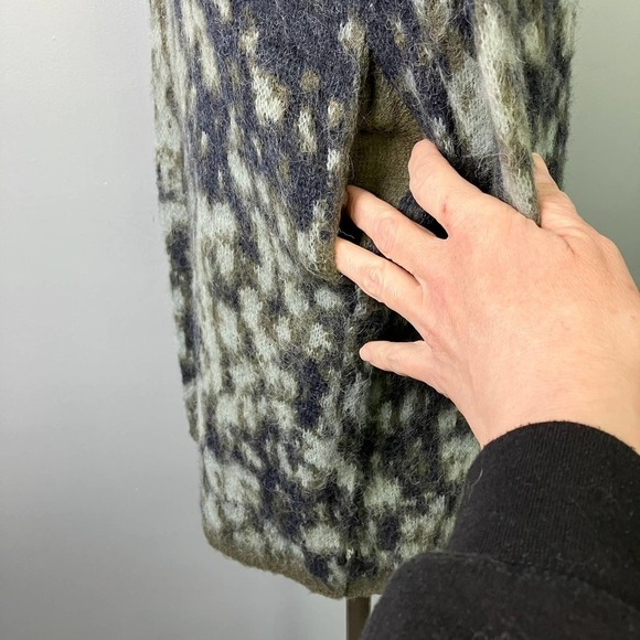 Adyson Parker Alpaca Wool Blend Abstract Open Front Cardigan Women's Size S - Picture 8 of 15